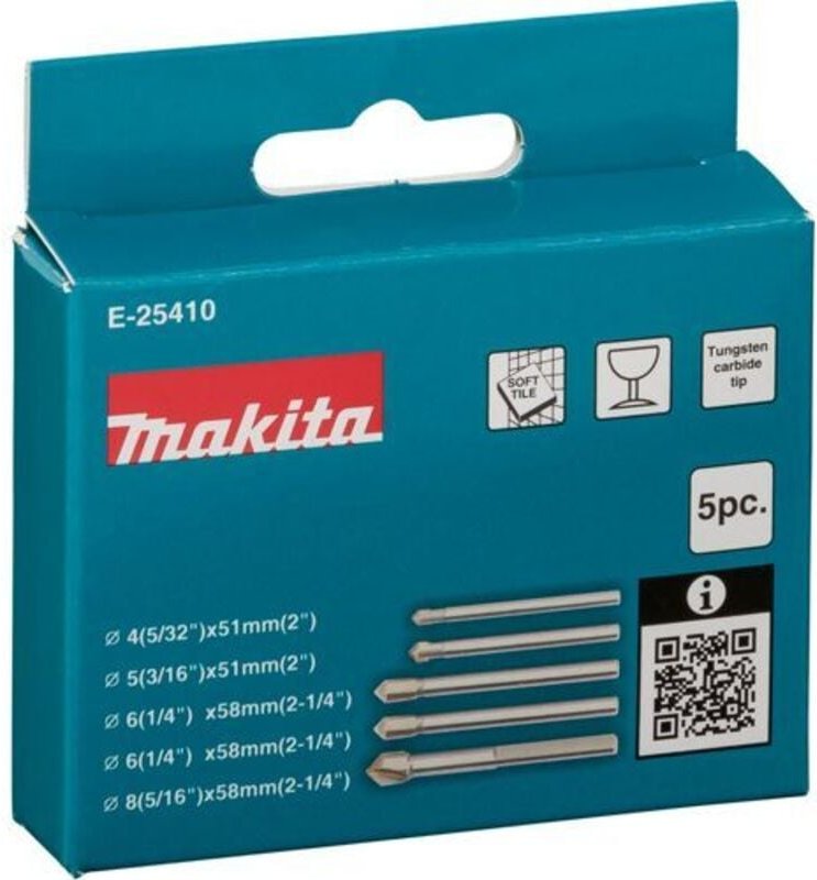 Makita E-25410 Glas-/Fliesenbohrer-Set 5-tlg.