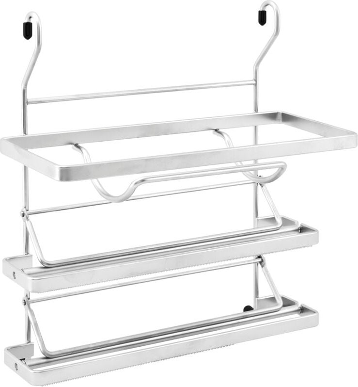 Kesseböhmer - Wandrollenhalter für Küchenrollen Alu- und Frischhaltefolien Edelstahl-Effekt