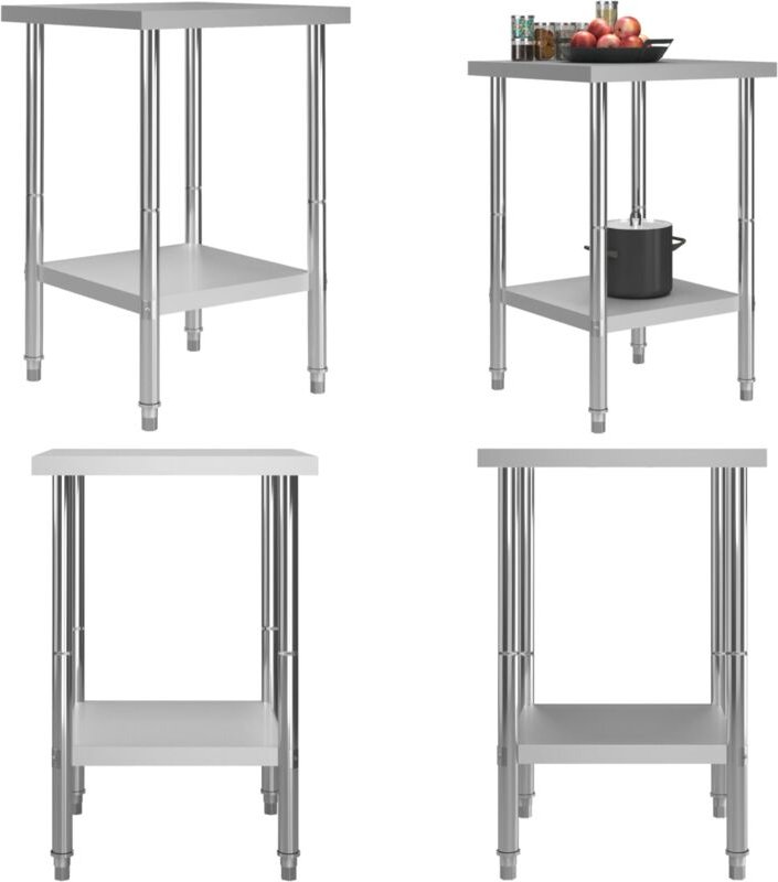 Küchen-Arbeitstisch 60 x 60 x 85 cm Edelstahl - Arbeitstisch - Arbeitstische - Home & Living
