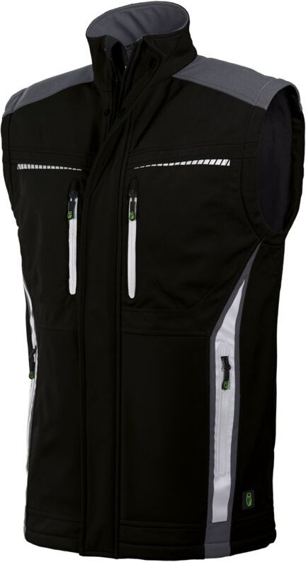 Leibwächter Softshell-Bodywarmer FLEXB Gr. 4XL schwarz/grau