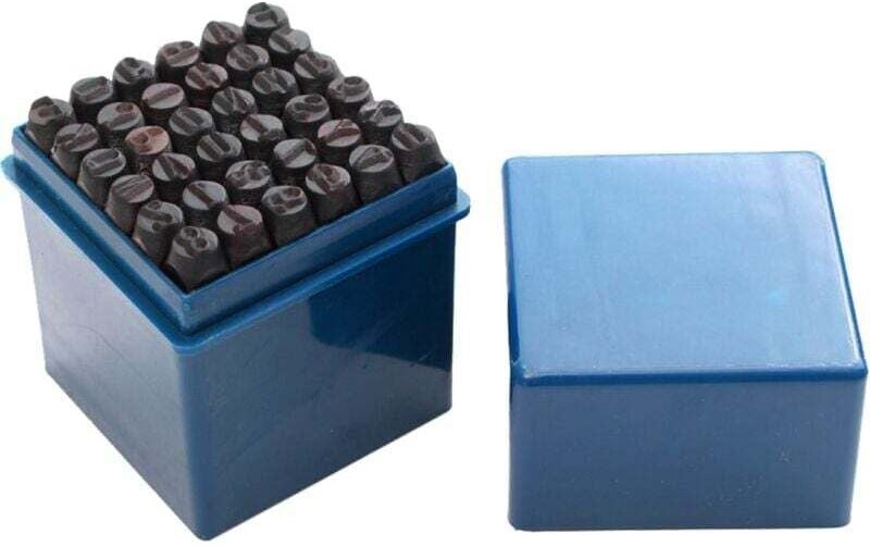 Trade Shop - Alphanumerische Stempel zum Markieren von Buchstaben + Zahlen + Symbolen & 36 Stück à 3 mm - - Ymyny