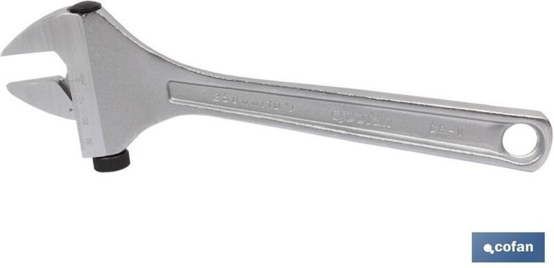 Seitlich gerändelter verstellbarer Schraubenschlüssel 20