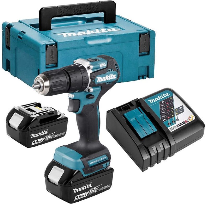 18V lxt Schlagbohrmaschine (2x5,0 Ah) in makpac Makita DHP487RTJ