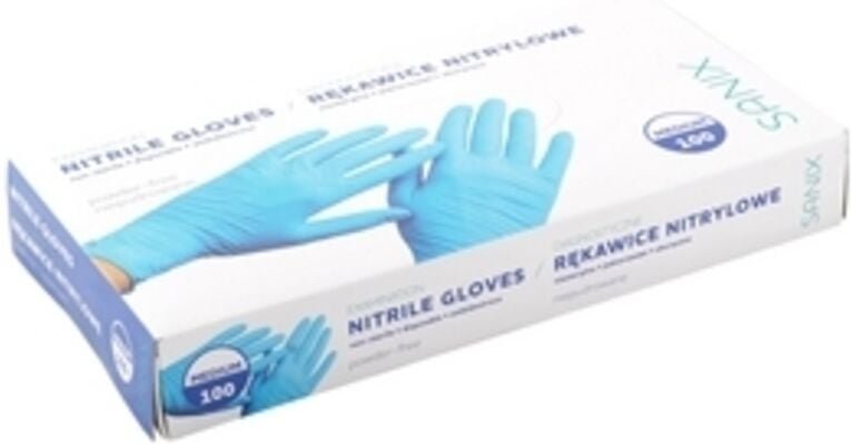 Thumbnail - Sanix - Puderfreie Nitrilhandschuhe M (100 Stk.) - Forschung und Medizin