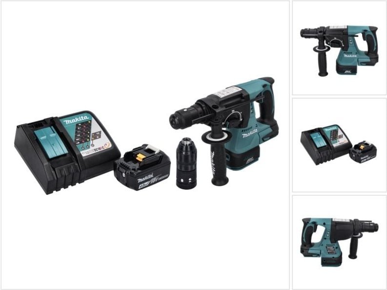 Makita - dhr 243 RM1 Akku Bohrhammer 18 v sds plus Brushless + 1x Akku 4,0 Ah + Ladegerät