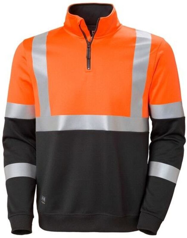 Warn-Sweat-ZIP, orange, Gr.M