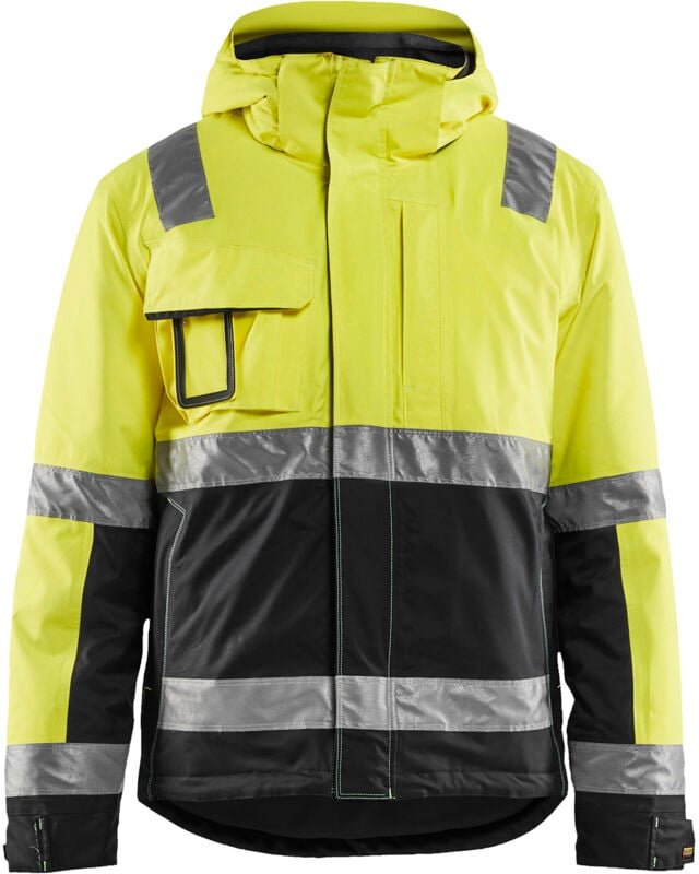 Thumbnail - Arbeitsjacke Winter Hochsichtbarkeit Stretch 4870 - Neon Gelb/Schwarz M