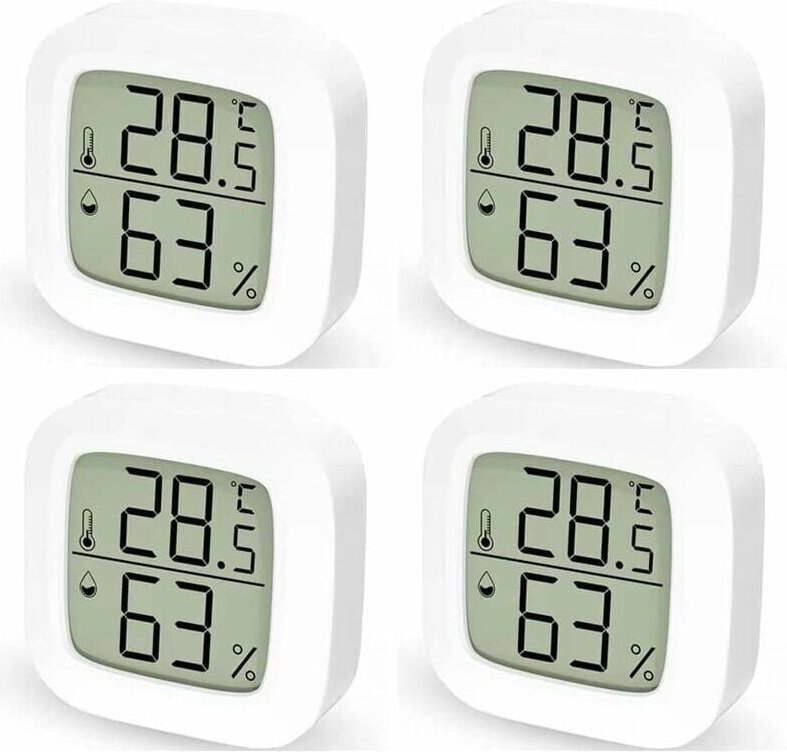 Innenthermometer für Zuhause, 4er-Set Digitales Thermometer Hygrometer, Digitales Thermometer für Schlafzimmer