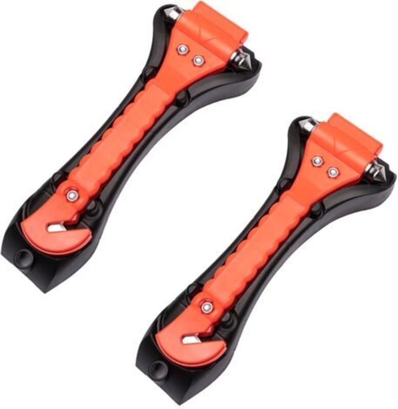 Thumbnail - Nothämmer, 2-in-1-Fensterbrecher und -schneider, Hammer, Fensterbrecher, Auto-Sicherheitsgurtschneider, Notfall-Fensterb...
