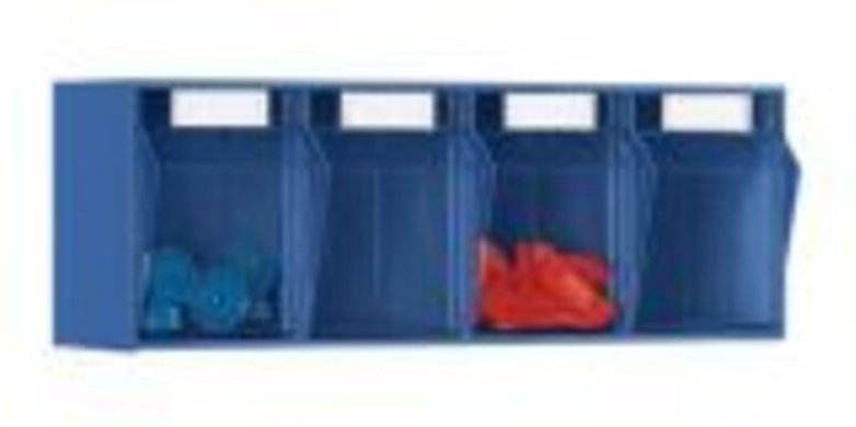 Klarsichtmagazin H207xB600xT172mm 4 x D Ku.weiß LOCKWEILER