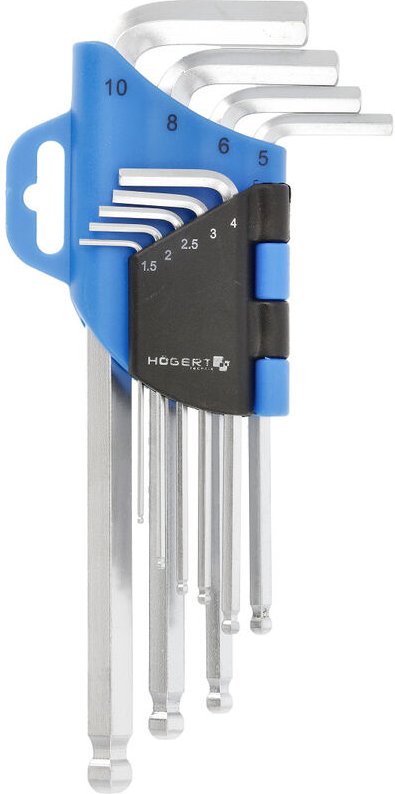 Kugelkopfschlüssel 9-teilig Sechskantschlüssel Set Högert HT1W804 Steckschlüssel