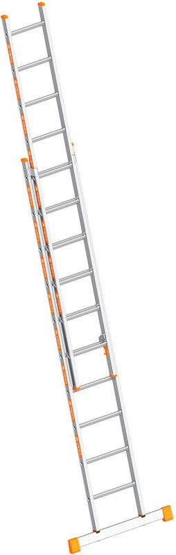 Layher Topic 1035 Schiebeleiter mit Quertraverse 2x10 Sprossen