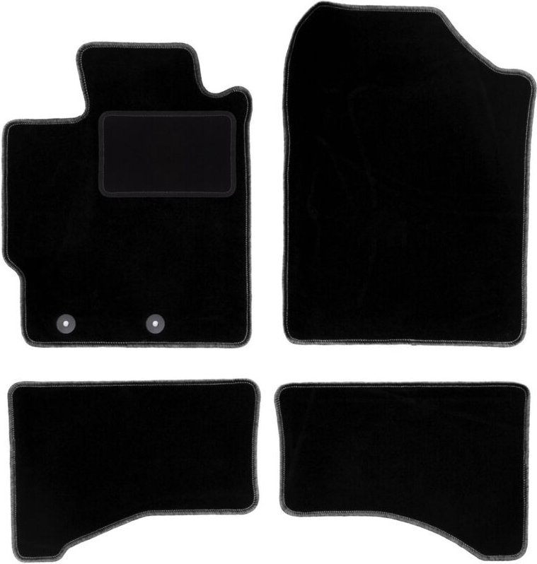Schwarze Veloursmatten für: Toyota Yaris III FL Fließheck (2017-2020)