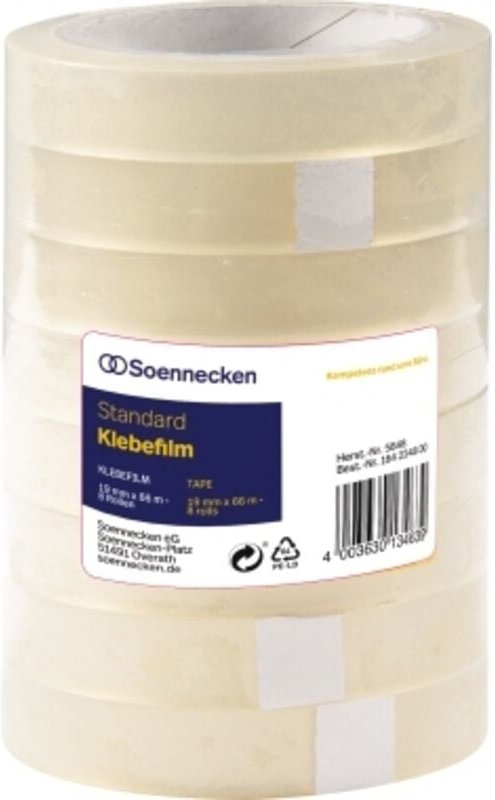 Soennecken - Klebefilm 5848 19mmx66m transparent 8 St./Pack.