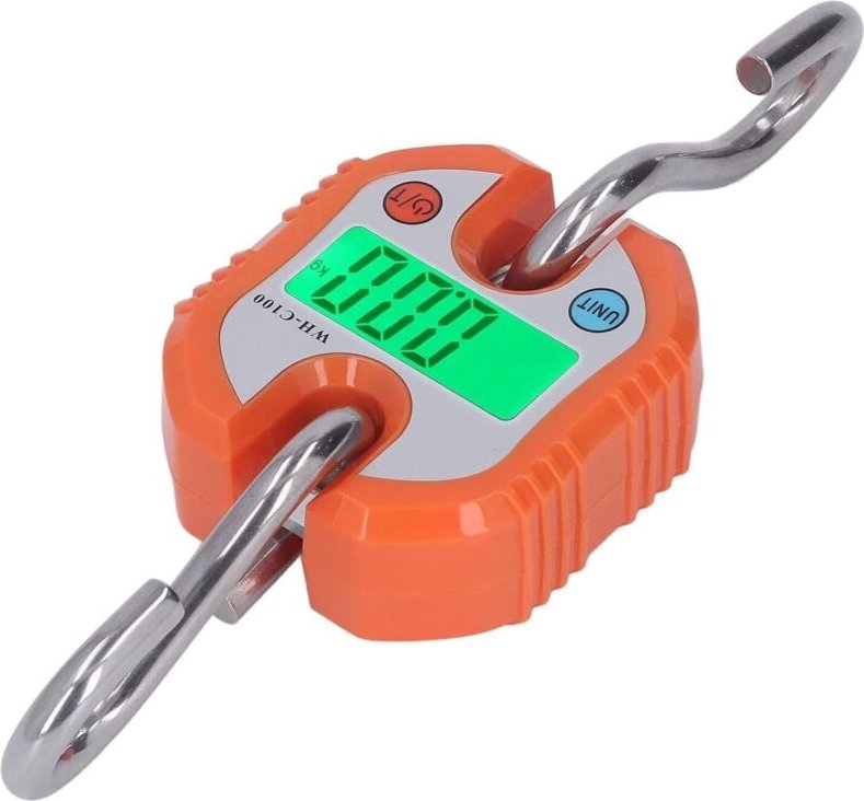 Thumbnail - Hängewaage, Gepäckwaage mit automatischem Stopp, 150 kg breiter Wiegebereich für Lager (Orange)