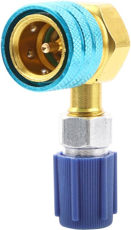 R1234YF a R134A Acoplamiento de refrigerante para aire acondicionado automático Conexión de líquido simple en ángulo rec...