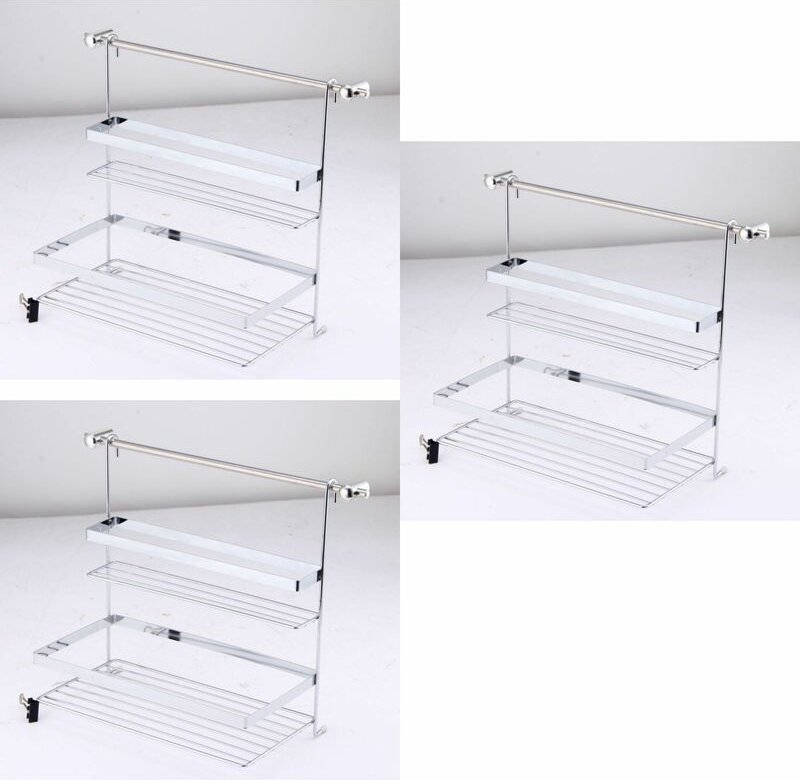 Novaliv - 3x Küchenregal Küchenleiste