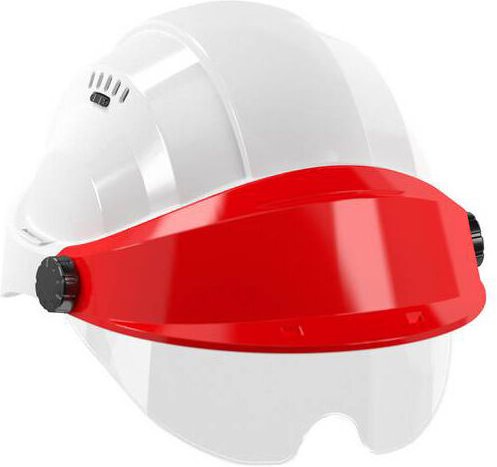 Helm 'Orizon' Weiss Mit Rotem Visier Und Brille Taliaplast - 563716