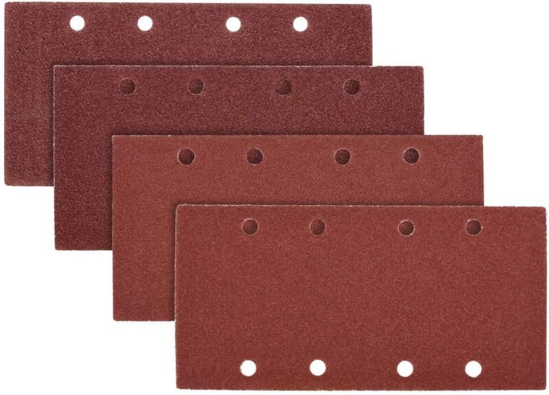 25x Glaspapier - Abrasif Ponceuse Vibrant - Feuilles abrasives collantes avec Crochet et Scratch - Körnung P 40/60/80/10...