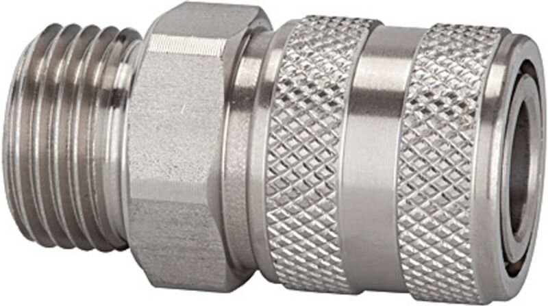 Riegler - Schnellverschlusskupplung nw 7,2, Edelstahl 1.4305, g 1/2 ag