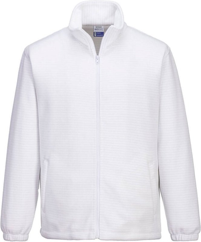 Antistatische ESD-Fleece Weiß Hamilton XL