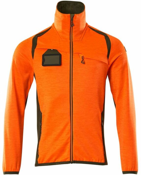 Mascot ACCERLATE Fleecepullover mit Reißverschluss 19403 Gr. 2XL hi-vis orange/moosgrün