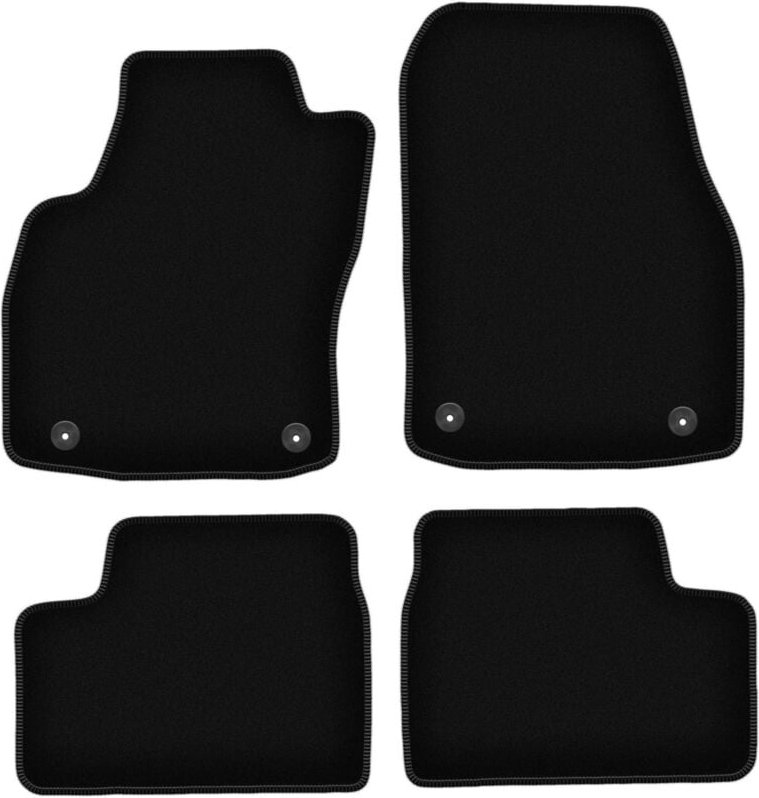BASIC schwarze Veloursmatten für: Opel Astra H Limousine, Schrägheck, Kombi, TwinTop, Cabrio, Coupé (2003-2010)