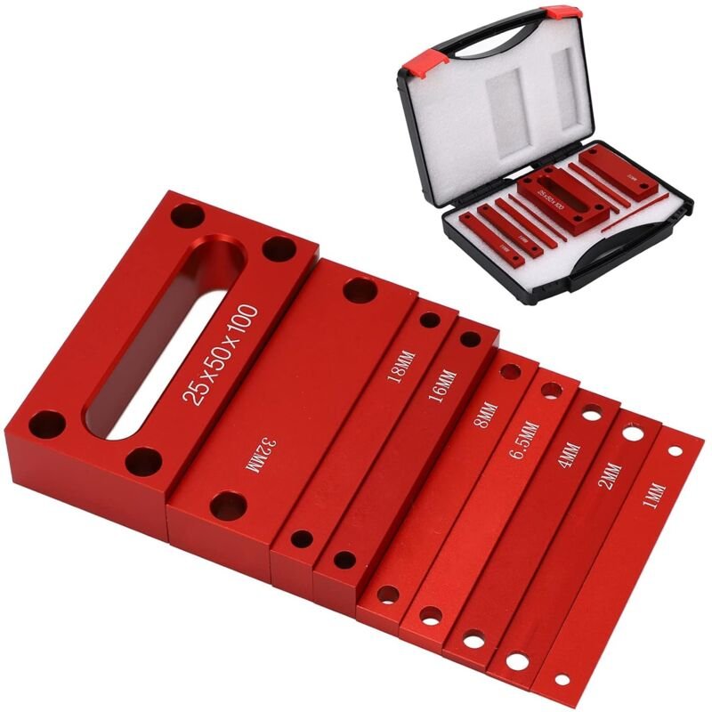 9 Stück Präzisions-Aluminiumstangen für Oberfräse und Tischkreissäge, Holzbearbeitungszubehör, Stangen mit lasergraviert...