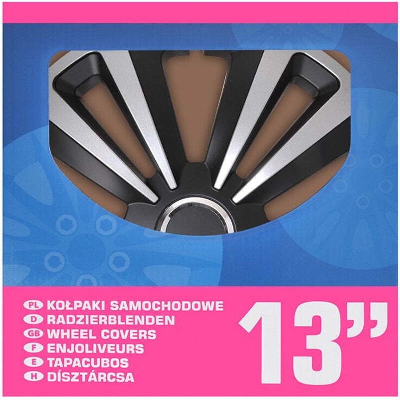 Radzierblenden set terra silberschwarz 13 zoll 4 teilig im display