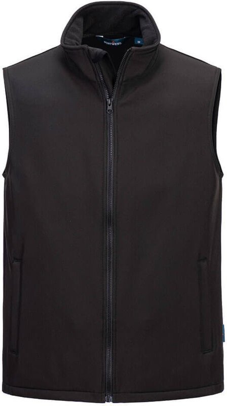 Thumbnail - Softshell-Weste Print and Promo (2 Schichten) Schwarz L