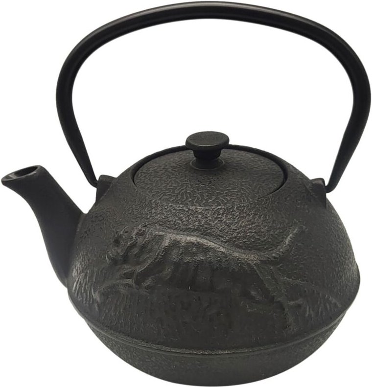 Teekanne 0,7l. Schwarzes Gusseisen für die Küche