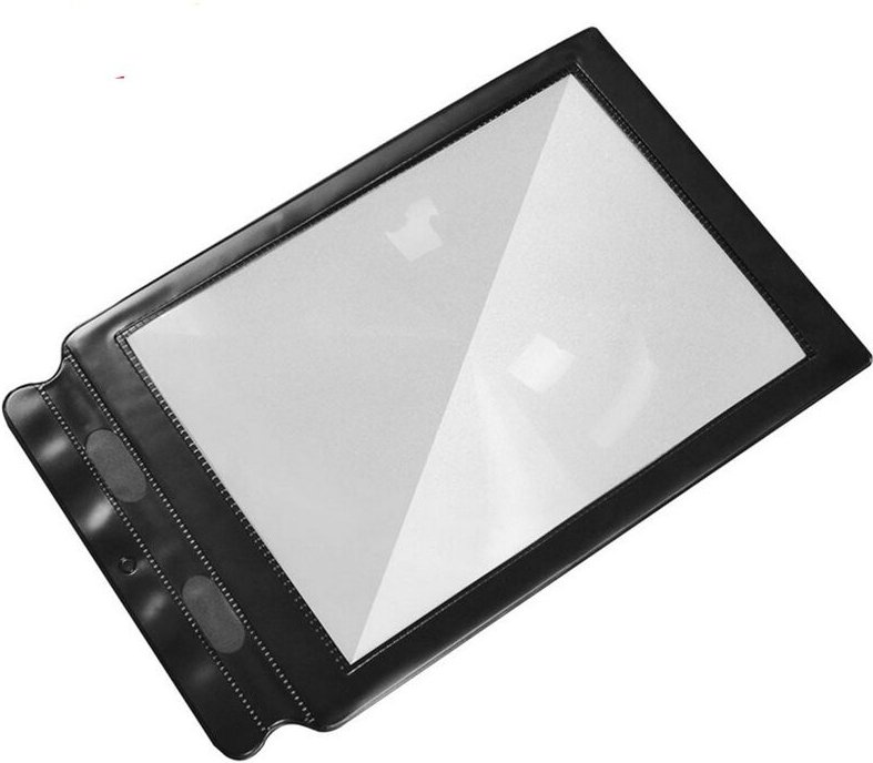 Sollbry - Ganzseitige Leselupe, 3-fache A4-Blatt-Leselupe für Sehbehinderte, ganzseitige Leselupe, rechteckige Lesezeich...