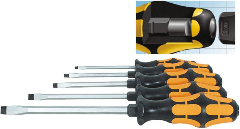 Wera - Schraubendreher-Satz mit Schlagkappe und Kraftform-Heft, 6-teilig