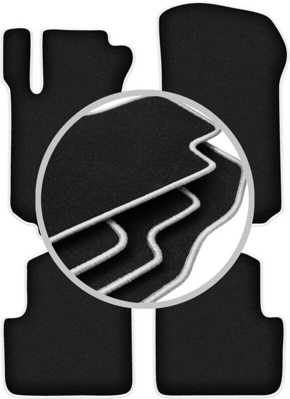 CARLUX-SILVER Autofußmatten für: Mercedes R V251 / R251 Minivan (2005-2013)