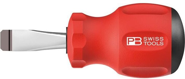PB SWISS TOOLS Tools Schraubendreher Stubby Schlitz 5,5x0,8x 30mm SwissGrip