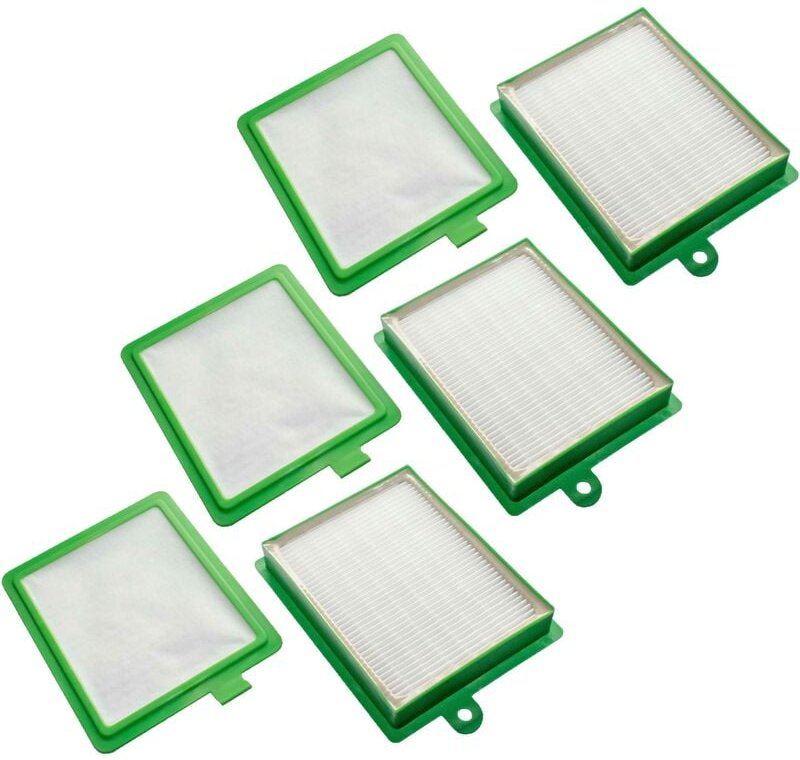 Filter-Set kompatibel mit Arnica Terra Green 1482, Mila Trend 155G, Terra Green 1481 Staubsauger - 6x Filter (HEPA-Filte...