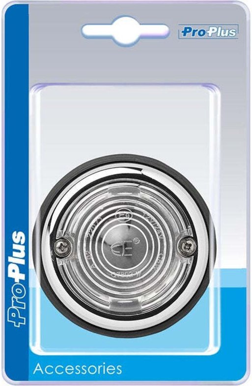 Vordere positionsleuchte wei 70 mm im blister