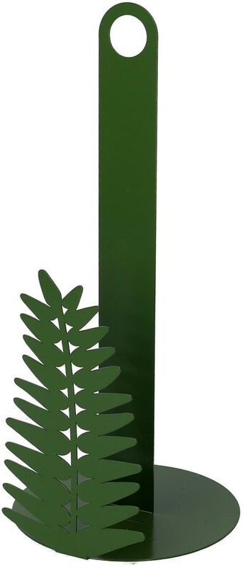 Vacchetti - Runder Metall-Lorbeerblatt-Dunkelgrüner Garderobenhaken ø15h33