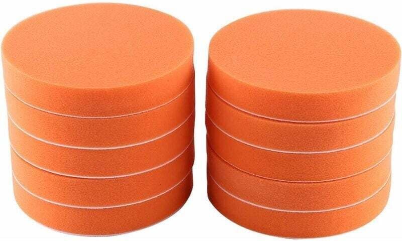 Auto-Polierschwamm, 10 Stück/Los 6 (150 mm) Schwamm-Polier-Polier-Wachspad-Werkzeugsatz für Auto-Polierpuffer Orange Pol...