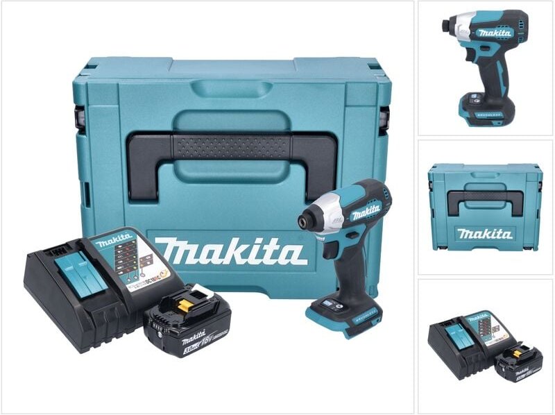 Dtd 157 RF1J Akku Schlagschrauber 18 v 140 Nm 1/4' Brushless + 1x Akku 3,0 Ah + Ladegerät + Makpac - Makita