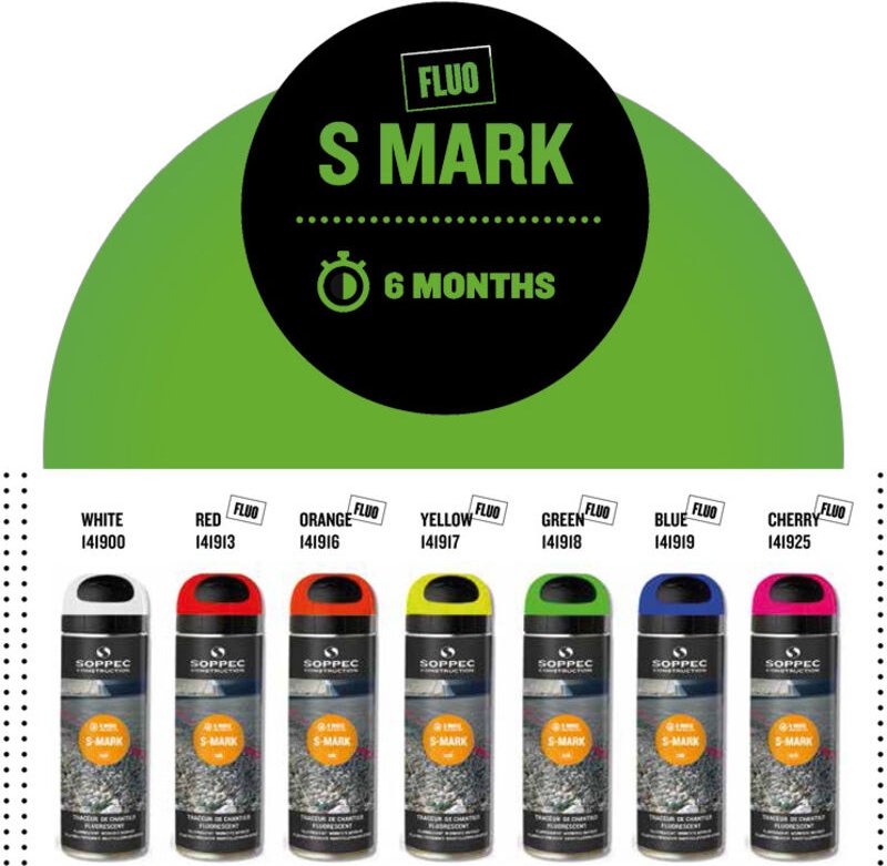 Baustellenmarkierer s-mark Fluoreszierendes Rot