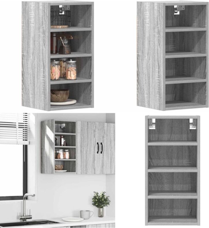 Hängeschrank Grau Sonoma 30x29,5x60 cm Holzwerkstoff - Vidaxl