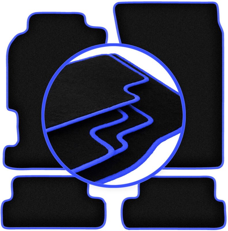 CARLUX-BLUE Autofußmatten für: Honda Prelude V Coupé (1996-2001)
