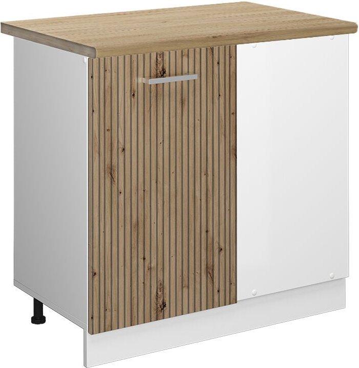 Vicco - Eckunterschrank R-Line, Artisan-Eiche, 86 cm, ap Eiche