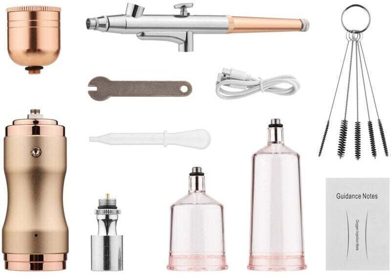 Ulisem Airbrush-Set, Mini-Airbrush-Kompressor-Set, tragbare, wiederaufladbare Airbrush für Make-up, Modellmalerei, Kuche...