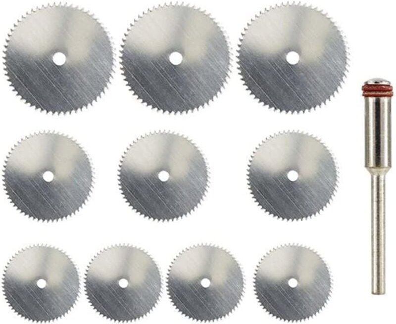 Thumbnail - ZVD - Kreissägeblatt-Set aus Edelstahl – Mini-Sägeblatt für Rotationswerkzeug – Sägebohrer – Rotationsbohrer – 11-teilig