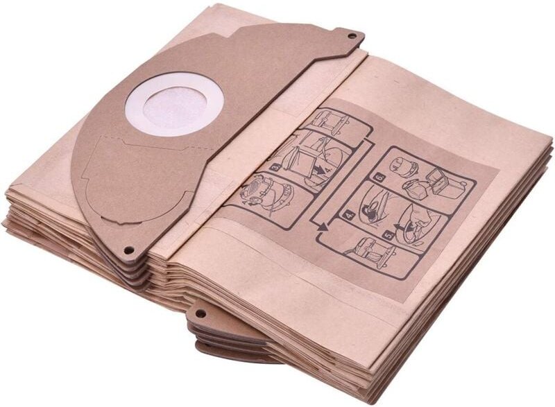 Linghhang - 10 Stück Staubbeutel Staubsaugerbeutel für Kärcher A2004/WD2250/MV2 Ref 6.904-322.0 Kompatibel mit