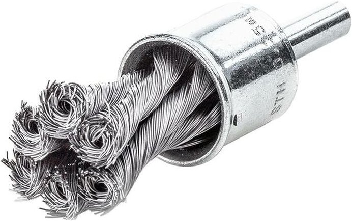 Pinselbürste Stahldraht 6mm Schaft 22mm Durchm.x 28mm 0,35mm Stahl