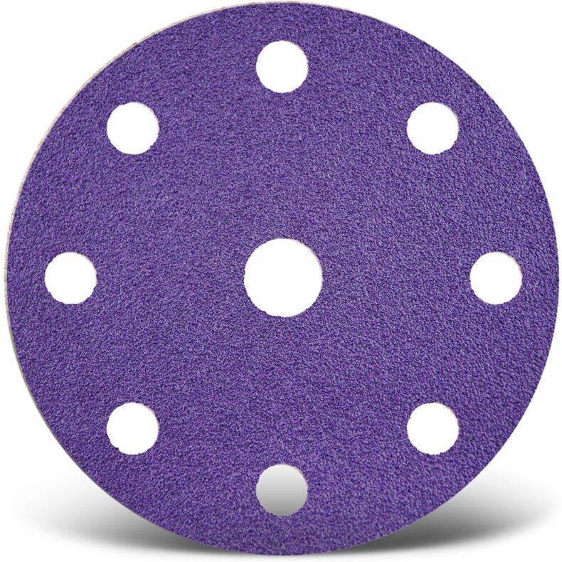 Titanium hd Klett-Schleifscheiben, 150 mm, 9-Loch, f. Exzenterschleifer, Keramik-Mix (50 Stk.) K180 - Menzer