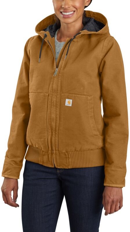 Damen Washed Duck Active Jacke Braun t.m - 104053-BRN-M